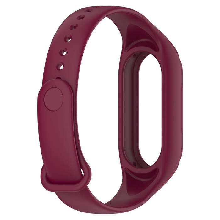 For Xiaomi Mi Band 8 Integrated Silicone Replacement Watch Band(Wine Red)