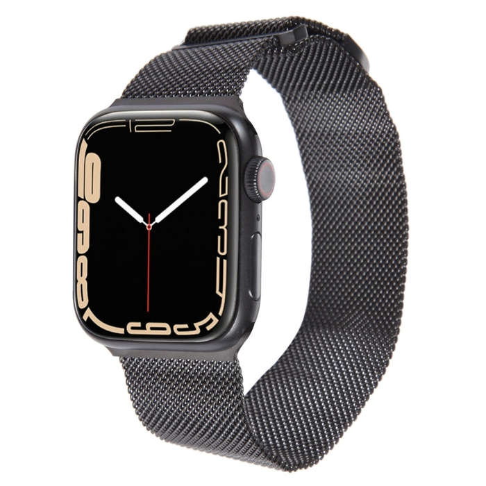 For Apple Watch SE 2022 40mm Milanese Metal Magnetic Watch Band(Black)