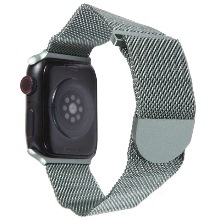 For Apple Watch SE 40mm Milanese Metal Magnetic Watch Band(Pine Green)