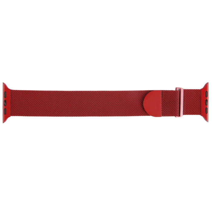 For Apple Watch SE 44mm Milanese Metal Magnetic Watch Band(Red)