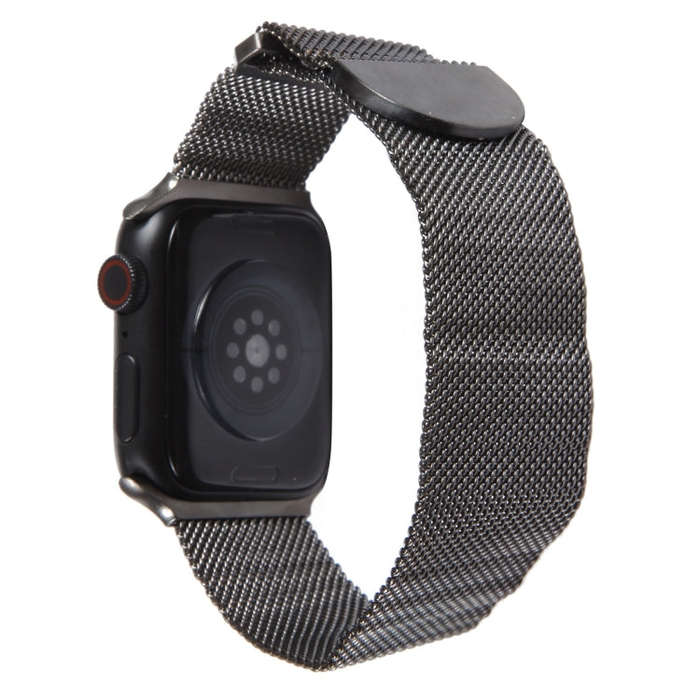 For Apple Watch 6 44mm Milanese Metal Magnetic Watch Band(Gunmetal)