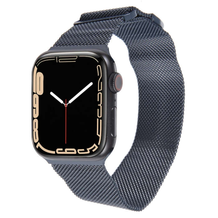 For Apple Watch 6 44mm Milanese Metal Magnetic Watch Band(Midnight Blue)