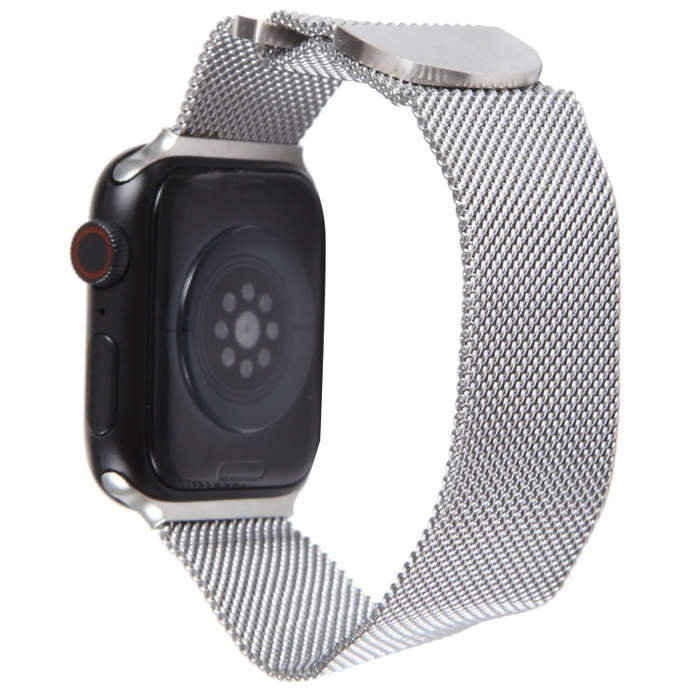 For Apple Watch 2 42mm Milanese Metal Magnetic Watch Band(Silver)