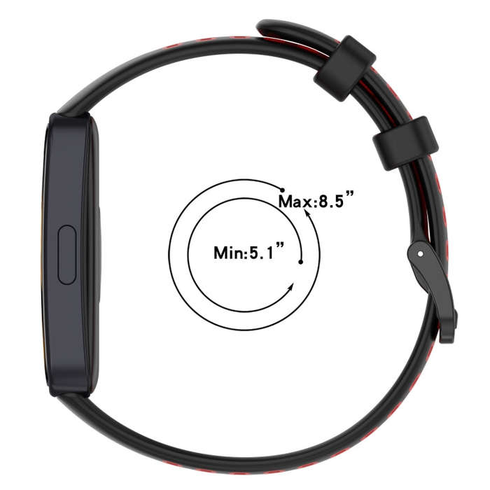 For Huawei Band 10 / 9 / 8 Two Color Silicone Watch Band(Black Yellow)