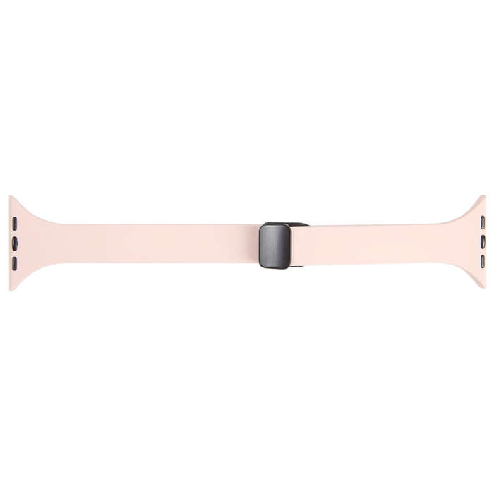For Apple Watch Series 4 44mm Magnetic Buckle Slim Silicone Watch Band(Pink)