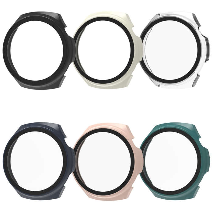 For Huawei Watch 4 Pro Tempered Film + PC Integrated Watch Protective Case(Pink)