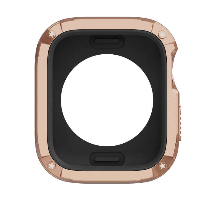 For Apple Watch Series 6 / 5 / 4 / SE 44mm 2-in-1 PC Hybrid TPU Armor Watch Case(Rose Gold)
