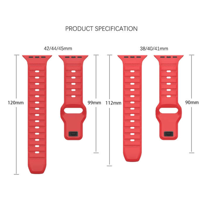 For Apple Watch 8 41mm Dot Texture Fluororubber Watch Band(Orange)