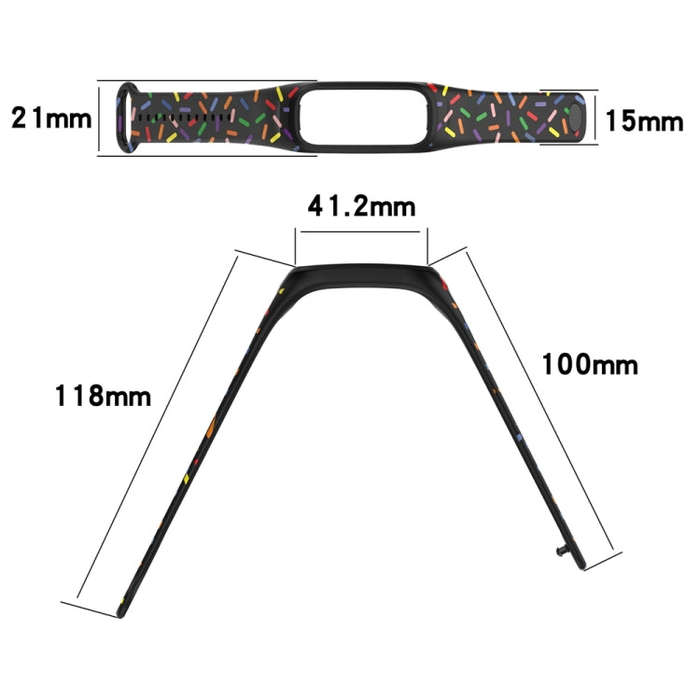 For OPPO Band Sports Rainbow Dots Silicone Watch Band(White)