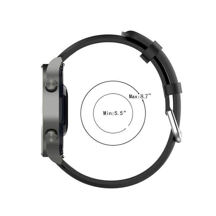 For Huawei Watch 4 / Watch 4 Pro Round Tail Leather Watch Band(Grey)