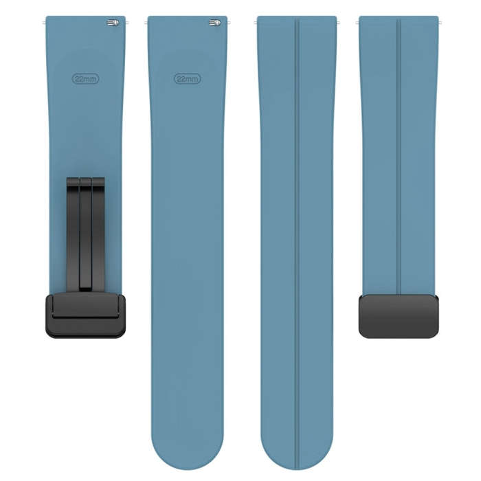 For Huawei Watch 4 / Watch 4 Pro Folding Buckle Silicone Watch Band(Blue)