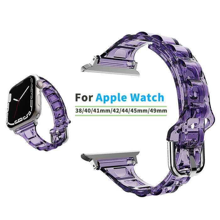For Apple Watch SE 40mm Cube Airbag Clear TPU Watch Band(Gold)