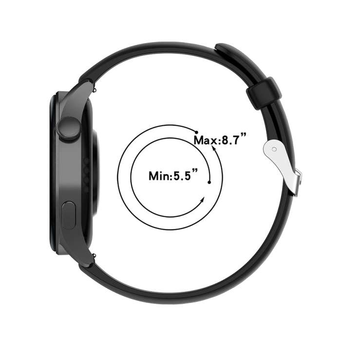 For Huawei Watch 4 / Watch 4 Pro Solid Color Silicone Stainless Steel Silver Buckle Watch Band(Li...