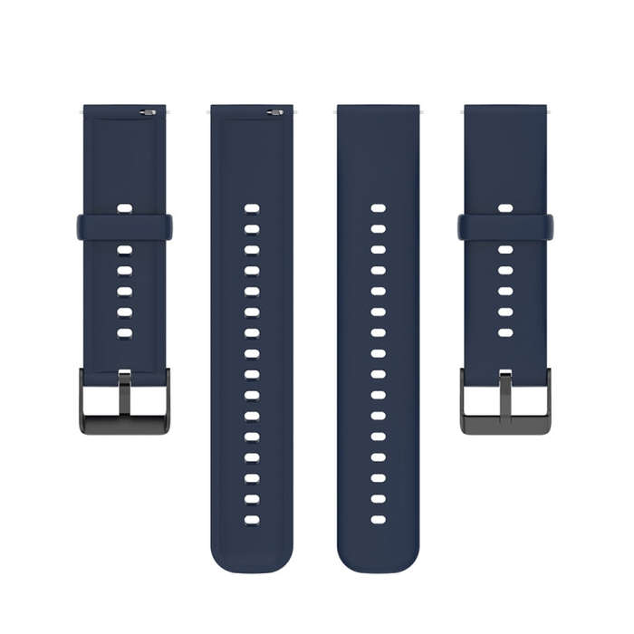 For Huawei Watch 4 / Watch 4 Pro Solid Color Silicone Stainless Steel Black Buckle Watch Band(Nav...