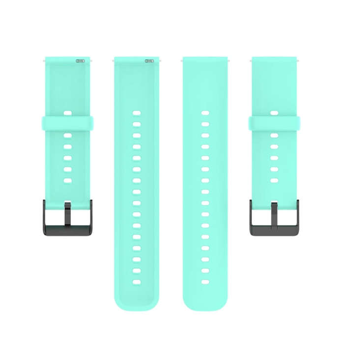 For Huawei Watch 4 / Watch 4 Pro Solid Color Silicone Stainless Steel Black Buckle Watch Band(Teal)
