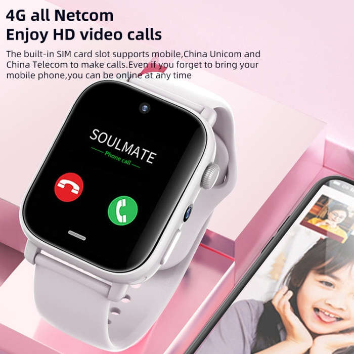 UNIWA X1S 1.9 inch IP67 Waterproof 4G Android 8.1 Dual Cameras Smart Watch Support Temperature Me...