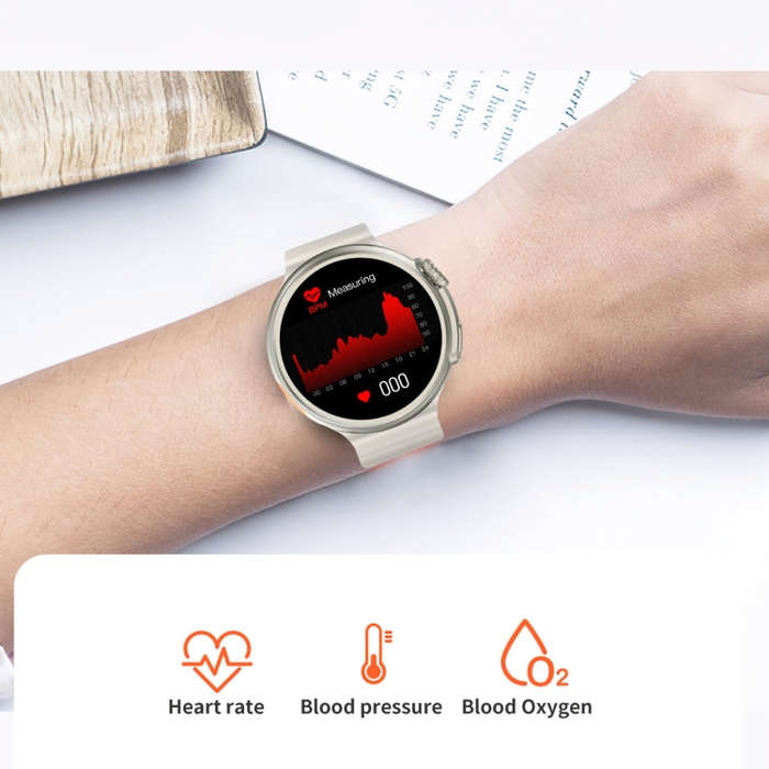 Z78 Ultra 1.52 inch Round Screen HD Smart Watch Supports Heart Rate/Blood Oxygen Monitoring(Black)