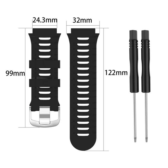 For Garmin Forerunner 920XT Solid Color Silicone Replacement Watch Band(Black)