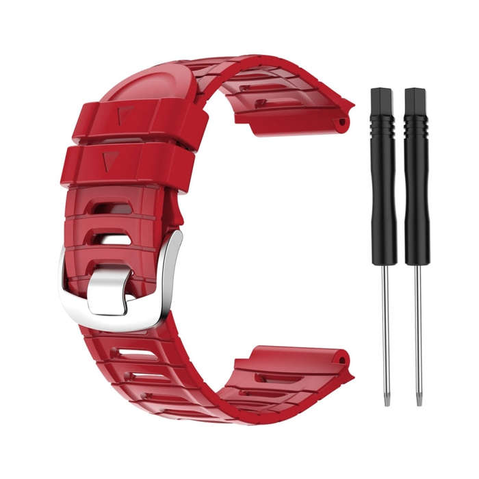 For Garmin Forerunner 920XT Solid Color Silicone Replacement Watch Band(Red)