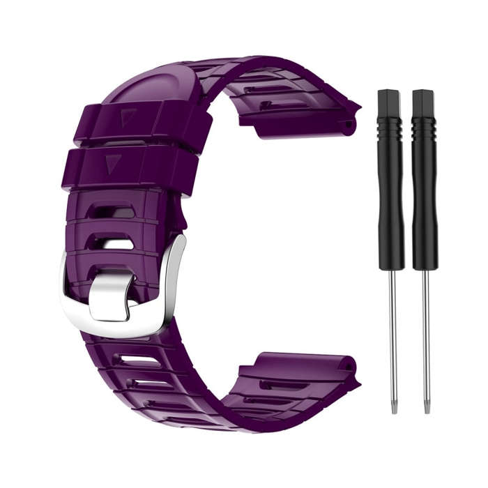 For Garmin Forerunner 920XT Solid Color Silicone Replacement Watch Band(Dark Purple)