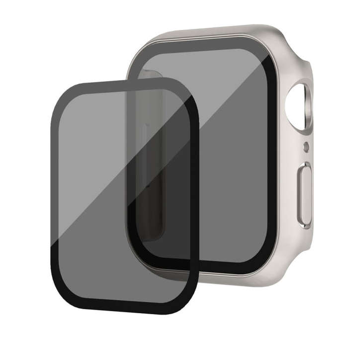 For Apple Watch 4 40mm Frosted PC + Anti-spy Tempered Film Integrated Watch Protective Case(Starl...