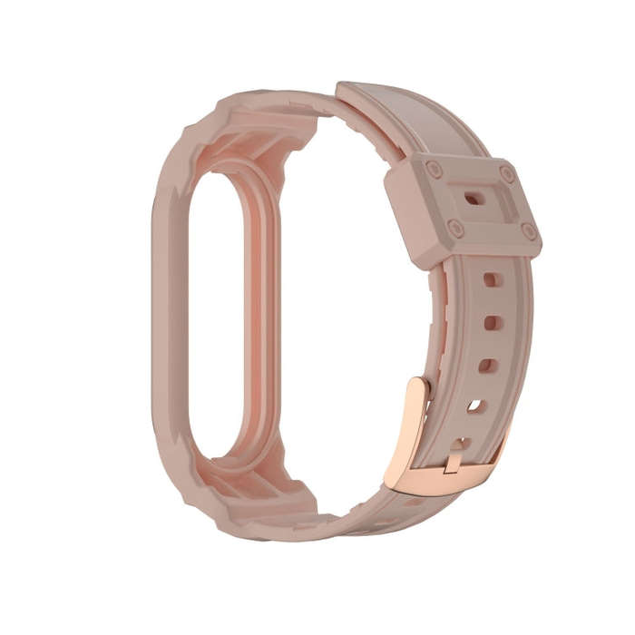For Xiaomi Mi Band 7 / 6 / 5 Integrated TPU Watch Band(Pink)