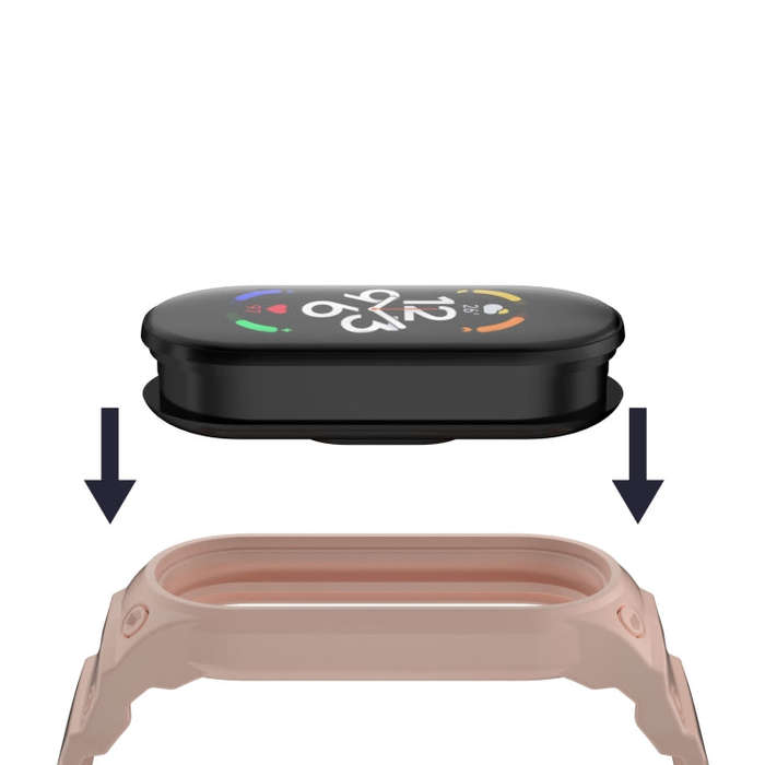 For Xiaomi Mi Band 7 / 6 / 5 Integrated TPU Watch Band(Pink)