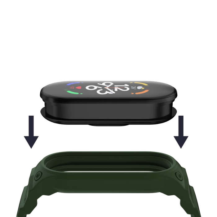 For Xiaomi Mi Band 7 / 6 / 5 Integrated TPU Watch Band(Army Green)