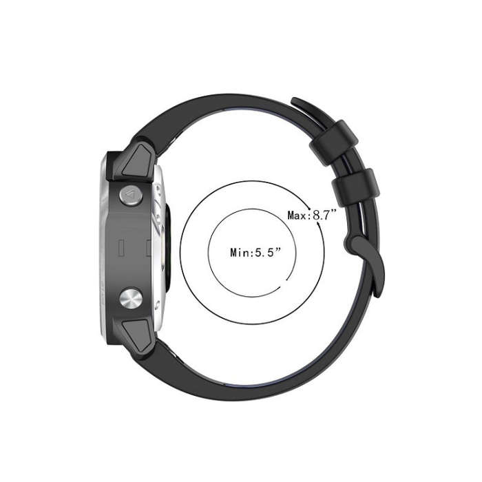 For Garmin Fenix 7 Pro 47mm Sports Two-Color Silicone Watch Band(Dark Blue+Grey)