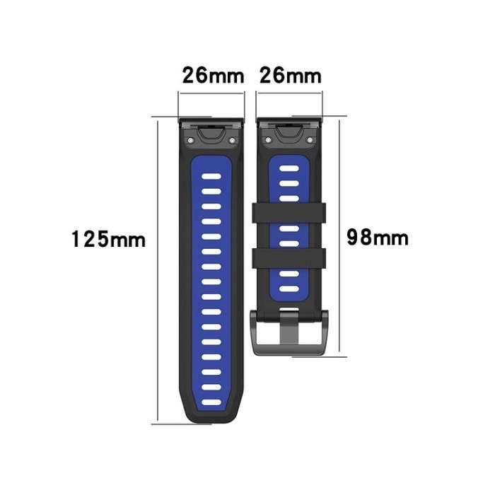 For Garmin Fenix 7 Pro 51mm Sports Two-Color Silicone Watch Band(Olive Green+Black)