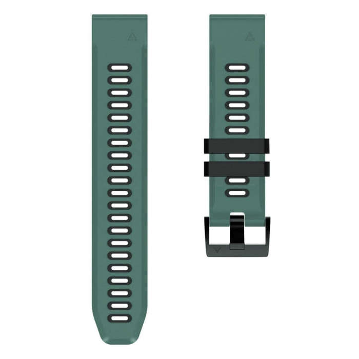 For Garmin Epix Pro 51mm Sports Two-Color Silicone Watch Band(Army Green+Black)