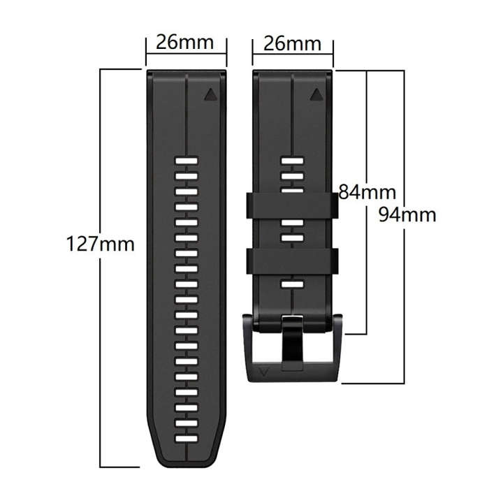 For Garmin Fenix 7 Pro 51mm Sports Two-Color Silicone Watch Band(Black+Red)