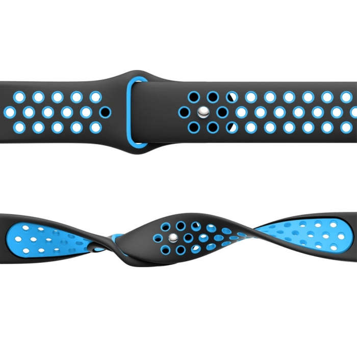 For Garmin Instinct 2 Solar Sports Breathable Silicone Watch Band(Midnight Blue+Pink)