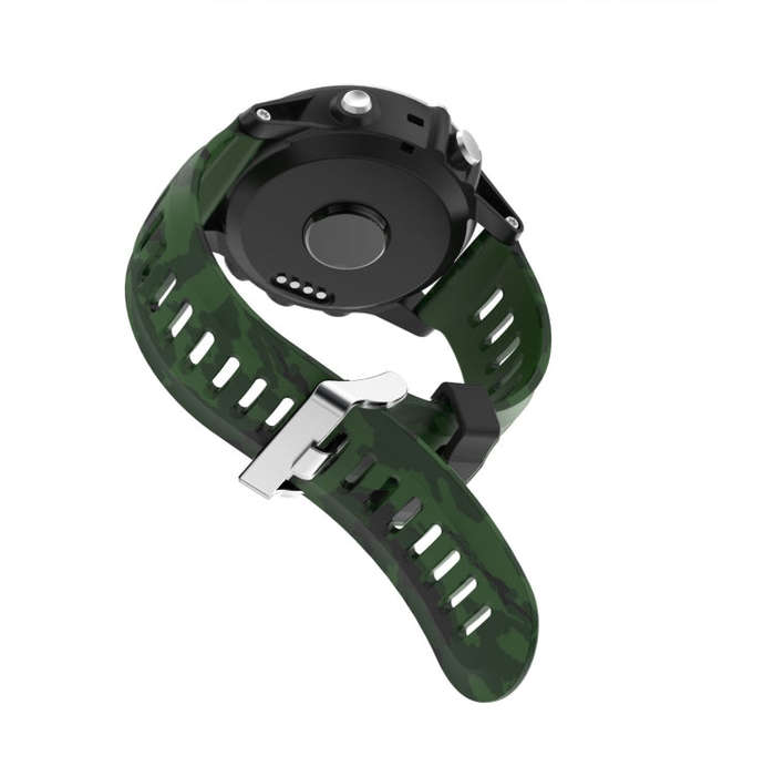 For Garmin Enduro 2 Camouflage Printed Silicone Watch Band(Red+Jellyfish Camouflage)