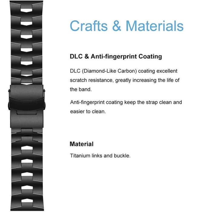 For Garmin Fenix 7 Pro 51mm Titanium Alloy Quick Release Watch Band(Titanium Gray)