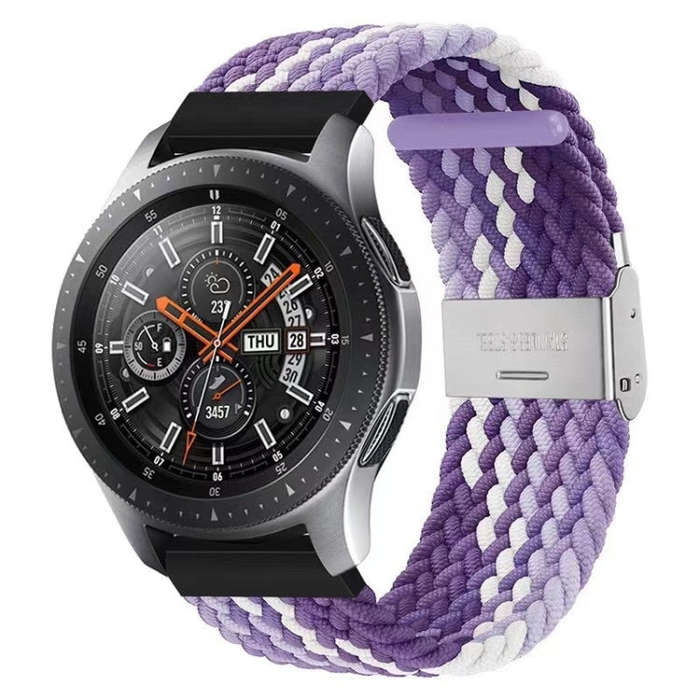 For Huawei Watch 4 / 4 Pro Nylon Braided Metal Buckle Watch Band(Z Grape Seed)