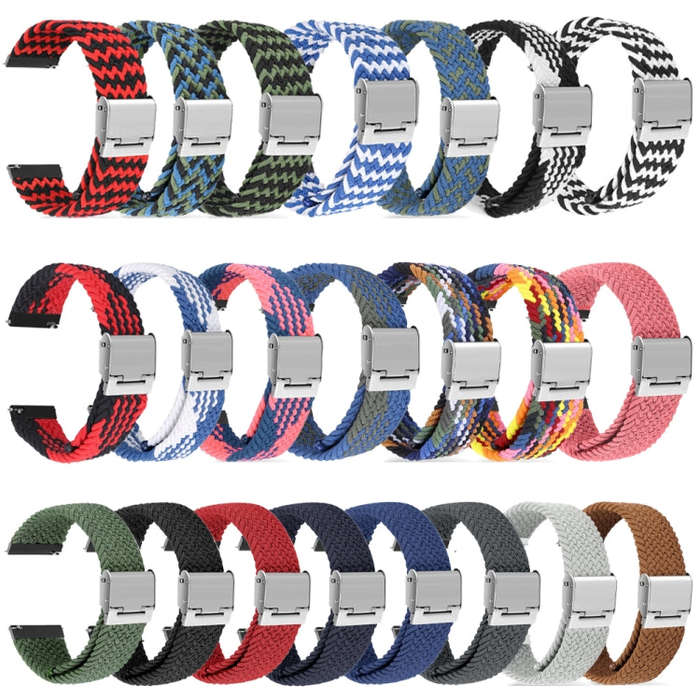 For Huawei Watch 4 / 4 Pro Nylon Braided Metal Buckle Watch Band(Pink)