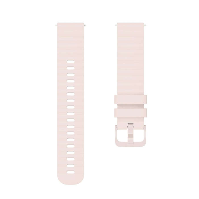 For Huawei Watch 4 / 4 Pro Wavy Dot Pattern Solid Color Silicone Watch Band(Pink)