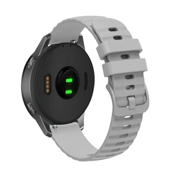 For Huawei Watch 4 / 4 Pro Wavy Dot Pattern Solid Color Silicone Watch Band(Grey)