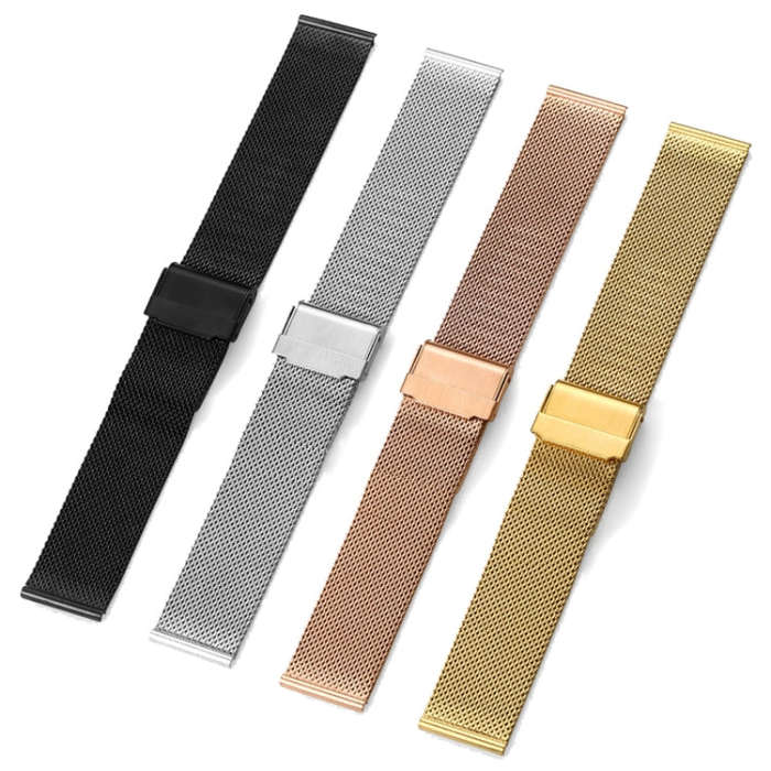 For Huawei Watch 4 / 4 Pro Milan Steel Mesh Double Buckle Watch Band(Black)