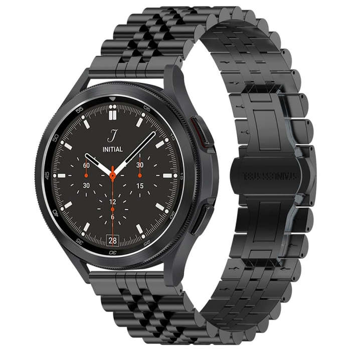 For Huawei Watch 4 / 4 Pro Five Bead Stainless Steel Watch Band(Black)
