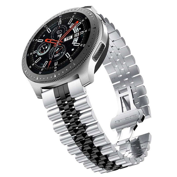 For Huawei Watch 4 / 4 Pro Five Bead Stainless Steel Watch Band(Black)