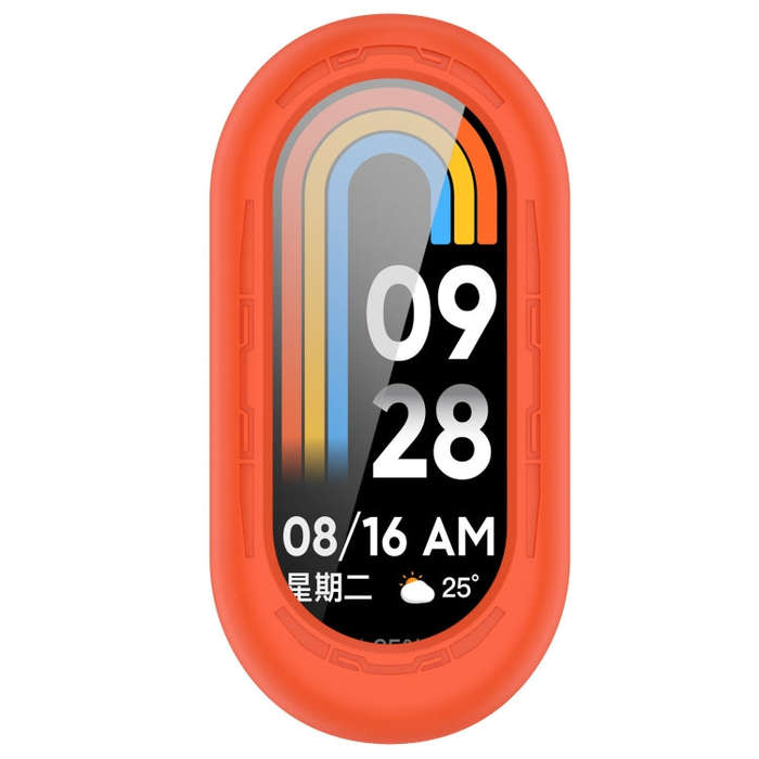 For Xiaomi Mi Band 8 Pure Color Silicone Watch Protective Case(Official Orange)