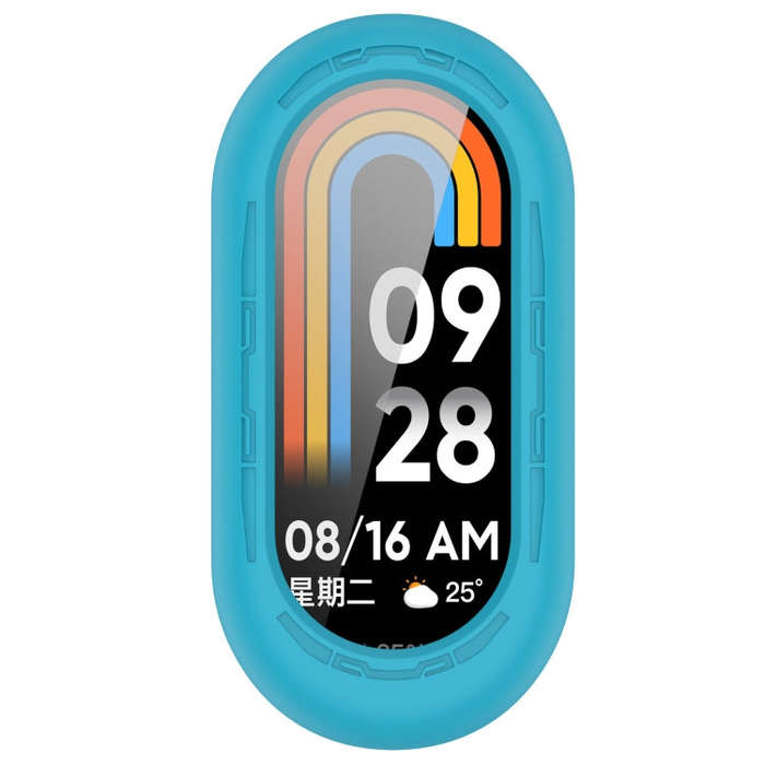 For Xiaomi Mi Band 8 Pure Color Silicone Watch Protective Case(Sky Blue)