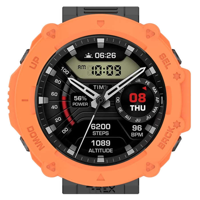 For Amazfit T-Rex Ultra Armor Hollow Watch Protective Case(Orange)