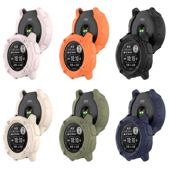 For Garmin Instinct 2X Armor Hollow Watch Protective Case(Light Pink)