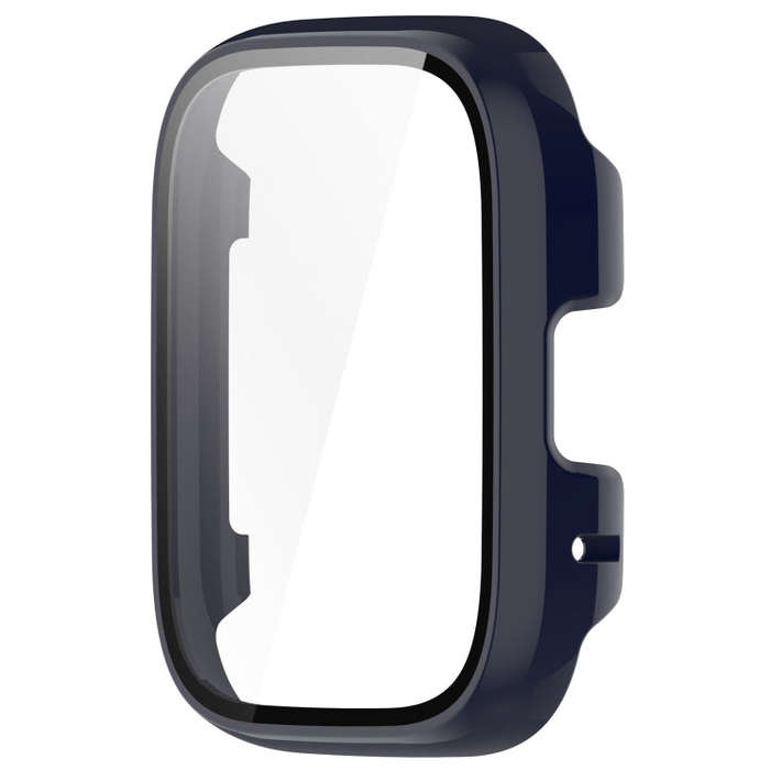 For Redmi Watch 3 Lite PC + Tempered Film Integrated Watch Protective Case(Ink Blue)