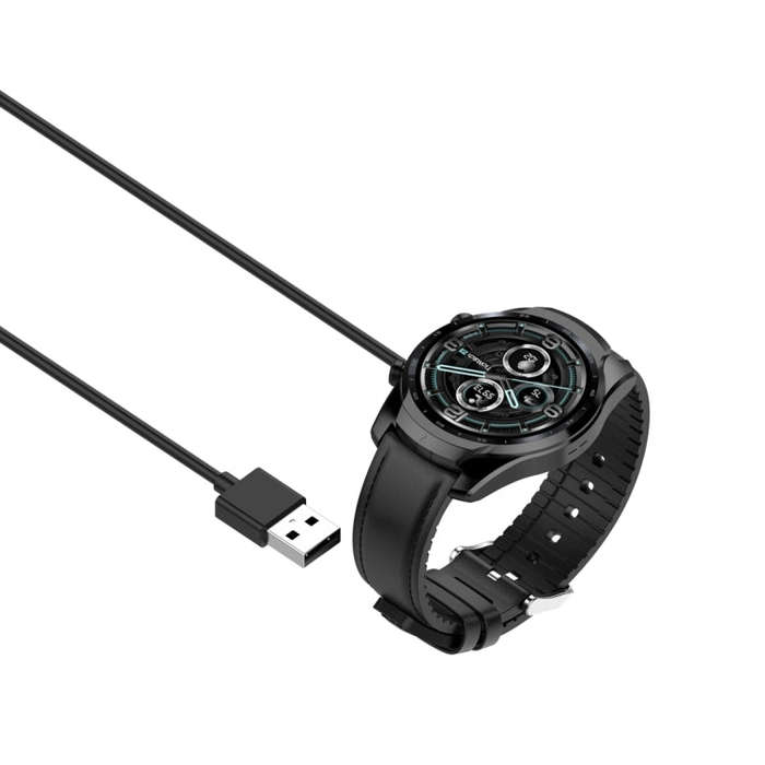 For Ticwatch Pro 5 / Pro 5 Enduro Magnetic Cradle Charger USB Charging Cable, Lenght: 1m(Black)