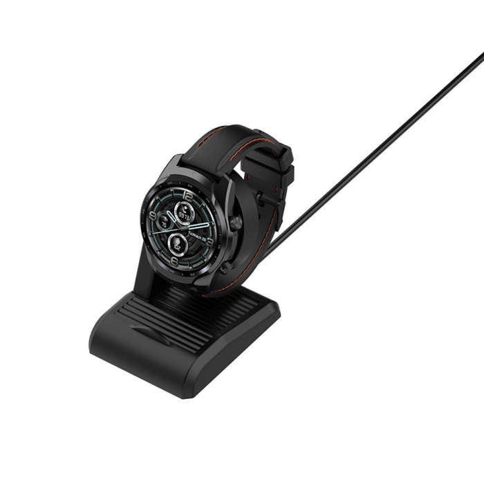 For Ticwatch Pro 5 Smart Watch USB Vertical Magnetic Charger, Lenght: 1m(Black)