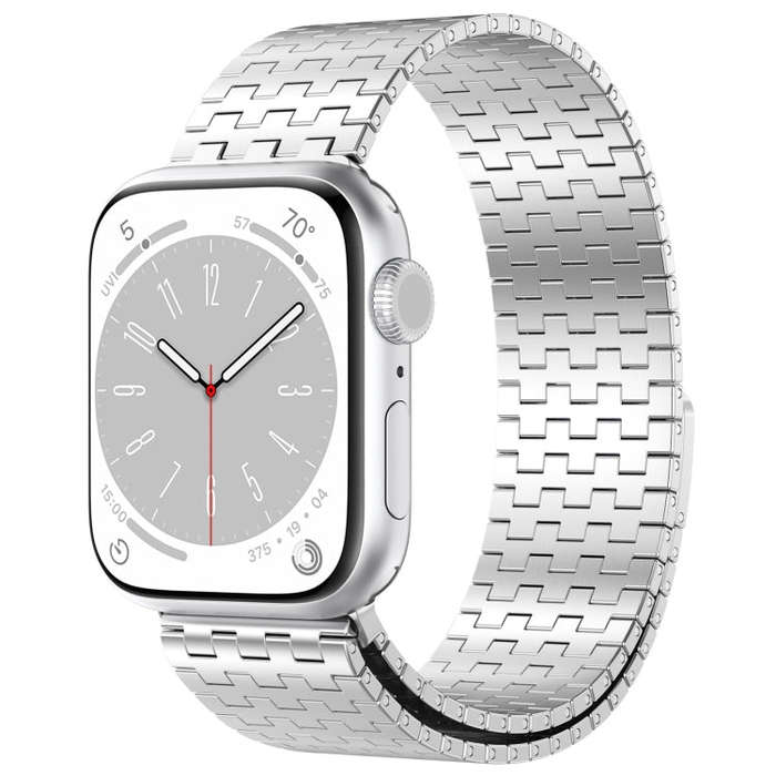 For Apple Watch 6 44mm Magnetic Buckle Stainless Steel Metal Watch Band(Silver)